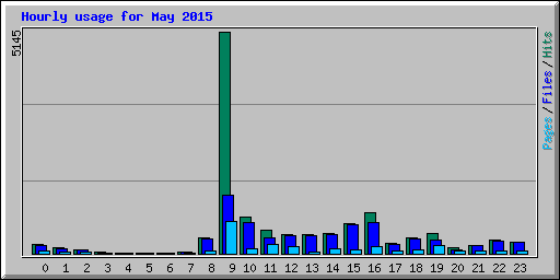 Hourly usage for May 2015