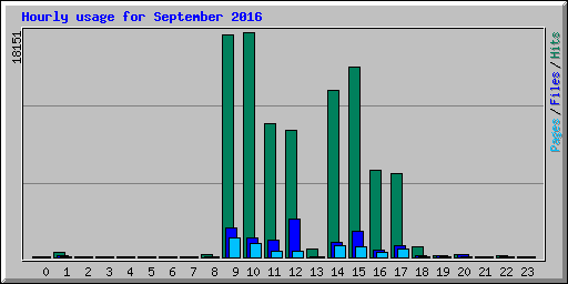 Hourly usage for September 2016